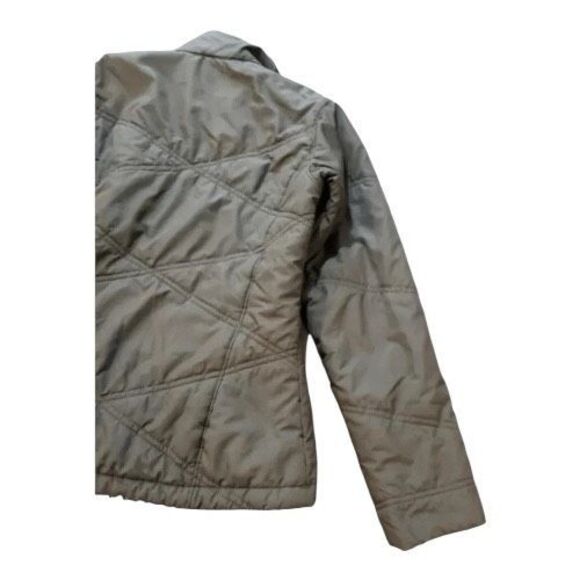 Merrell Women Grey Turtleneck Jacket Size XS Full Zip Puffer Jacket Zip-Pockets - Picture 6 of 10